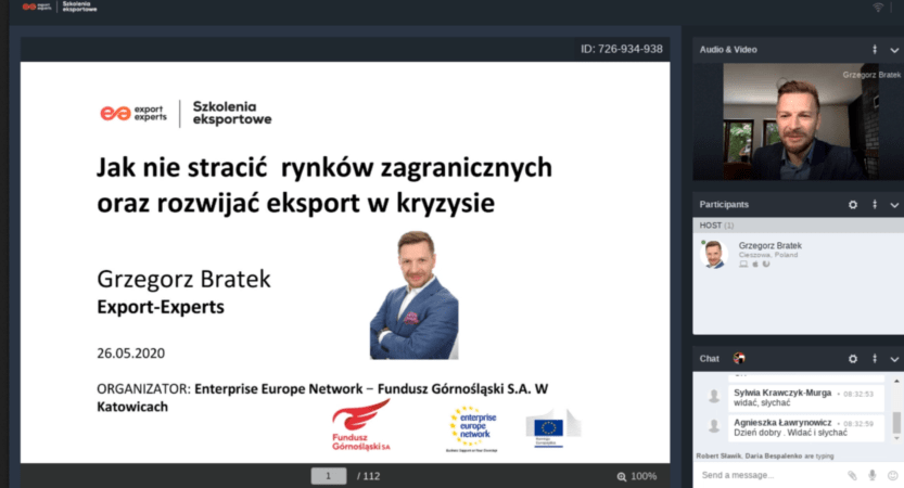„Jak nie stracić rynków zagranicznych oraz rozwijać eksport w kryzysie“, Katowice