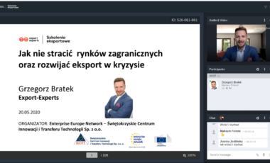 WEBINAR „Jak nie stracić rynków zagranicznych oraz rozwijać eksport w kryzysie“, Kielce